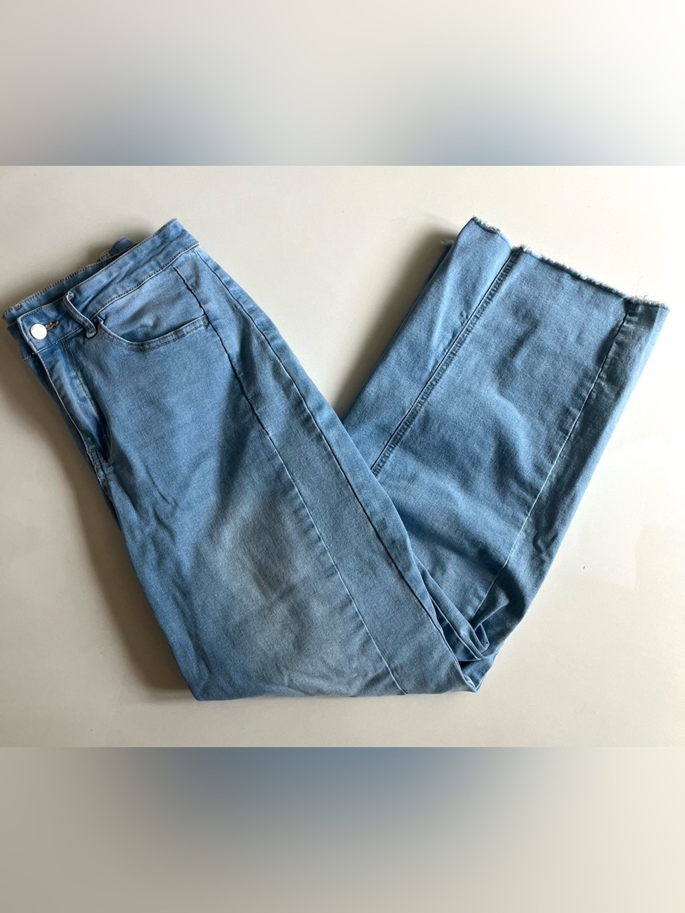 Sidefeel Women’s Wide Leg Jeans, Size 14